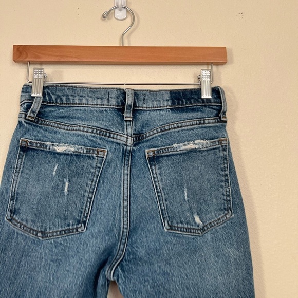 Abercrombie Medium Wash Distressed Mid Rise Boyfriend Jean 25S - Picture 10 of 11